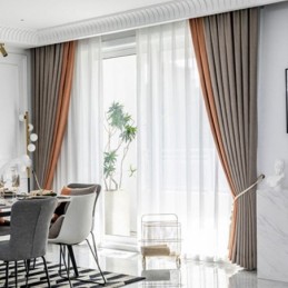 Tenda Moderna Con Cuciture Su Misura, Tenda Oscurante In Ciniglia Per Soggiorno E Camera Da Letto