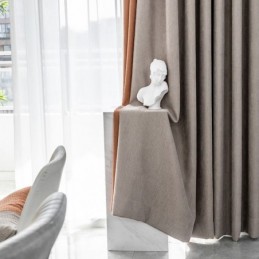 Tenda Moderna Con Cuciture Su Misura, Tenda Oscurante In Ciniglia Per Soggiorno E Camera Da Letto