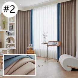 Tenda Moderna Con Cuciture Su Misura, Tenda Oscurante In Ciniglia Per Soggiorno E Camera Da Letto