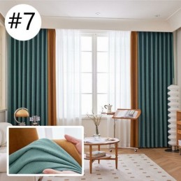 Tenda Moderna Con Cuciture Su Misura, Tenda Oscurante In Ciniglia Per Soggiorno E Camera Da Letto