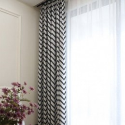 Tende Oscuranti Di Lusso In Jacquard A Righe Ondulate Per Il Soggiorno