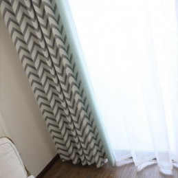 Tende Oscuranti Di Lusso In Jacquard A Righe Ondulate Per Il Soggiorno