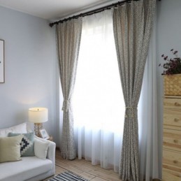 Tende Jacquard Di Lusso Con Motivo Geometrico Oscurante Per Soggiorno