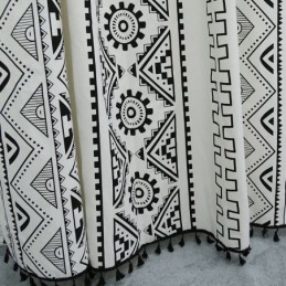 Tende In Stile Bohémien, Su Misura, Con Stampa Geometrica A Nappe, Per Camera Da Letto E Soggiorno.