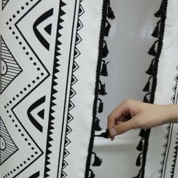 Tende In Stile Bohémien, Su Misura, Con Stampa Geometrica A Nappe, Per Camera Da Letto E Soggiorno.