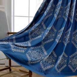 Tenda Oscurante Moderna Max Su Misura Con Ricamo Geometrico Per Camera Da Letto