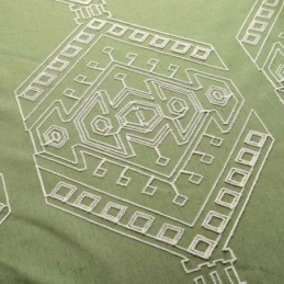 Tenda Oscurante Moderna Max Su Misura Con Ricamo Geometrico Per Camera Da Letto