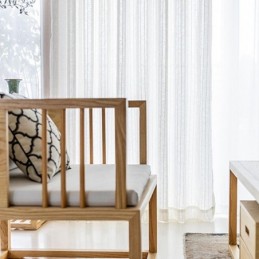 Tende Trasparenti In Jacquard A Righe, In Voile E Tulle Per Il Soggiorno
