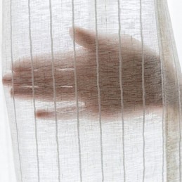 Tende Trasparenti In Jacquard A Righe, In Voile E Tulle Per Il Soggiorno