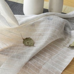 Tende Trasparenti In Jacquard A Righe, In Voile E Tulle Per Il Soggiorno