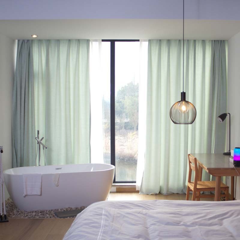 Tenda Giapponese Semplice Su Misura, In Ciniglia Spessa E Termica, Per Camera Da Letto E Soggiorno.