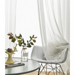Tenda Trasparente In Pizzo Tinta Unita Su Misura, Pannello Per Tenda In Voile, Finestra A Bovindo, Camera Da Letto