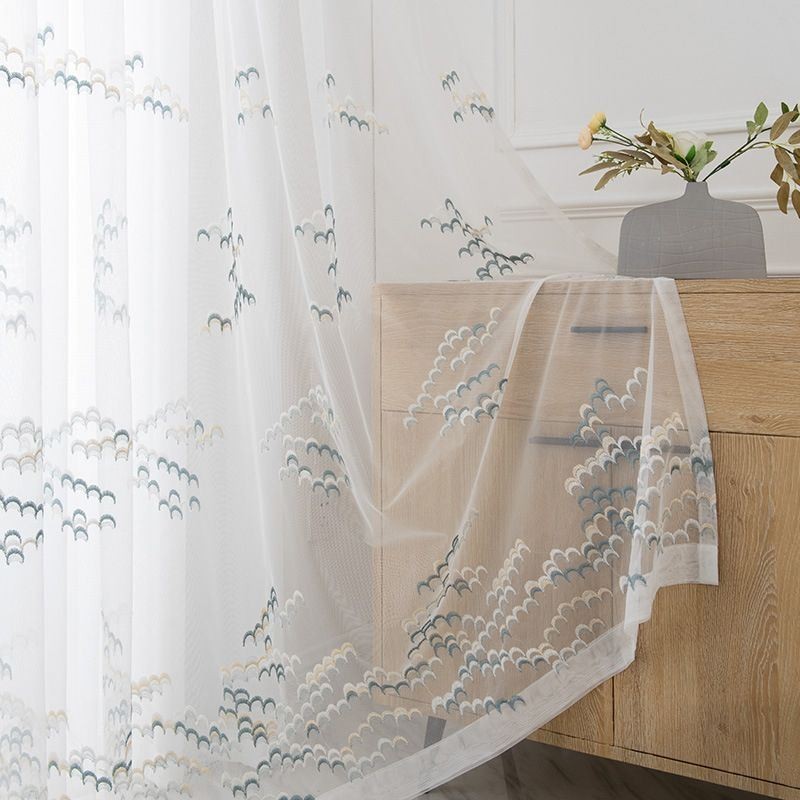 Tende Trasparenti In Tulle Ricamato E Voile In Organza Per Soggiorno E Camera Da Letto