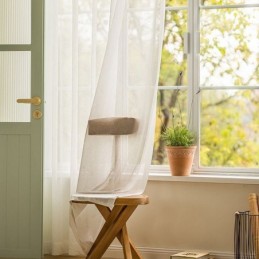 Tende Moderne Trasparenti Bianche A Foglia Di Tulle Per Soggiorno E Camera Da Letto