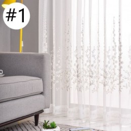 Tenda Decorativa Trasparente Su Misura, Tenda Con Pianta Ricamata, Tende In Tulle Per Soggiorno E Camera Da Letto