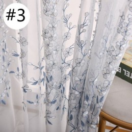 Tenda Decorativa Trasparente Su Misura, Tenda Con Pianta Ricamata, Tende In Tulle Per Soggiorno E Camera Da Letto