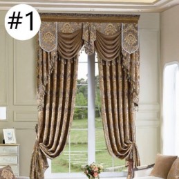 Tenda Da Finestra In Ciniglia Jacquard Di Lusso Su Misura, Design Elegante Per La Decorazione Della Camera Da Letto