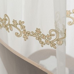 Tenda Trasparente Moderna E Minimalista Su Misura, Con Motivo A Pianta, In Tulle Ricamato, Per Soggiorno, Camera Da Letto