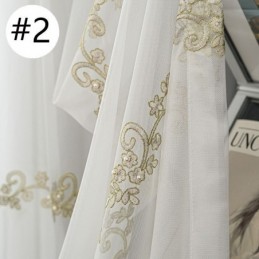 Tenda Trasparente Moderna E Minimalista Su Misura, Con Motivo A Pianta, In Tulle Ricamato, Per Soggiorno, Camera Da Letto