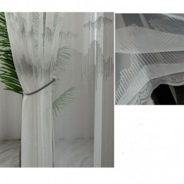 Tenda Decorativa Trasparente Su Misura, Tende In Tulle Ricamato Per Soggiorno E Camera Da Letto