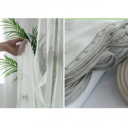 Tenda Decorativa Trasparente Su Misura, Tende In Tulle Ricamato Per Soggiorno E Camera Da Letto
