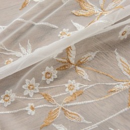 Moderna Tenda Decorativa Trasparente Su Misura, Tenda Con Pianta Ricamata In Tulle Per Camera Da Letto