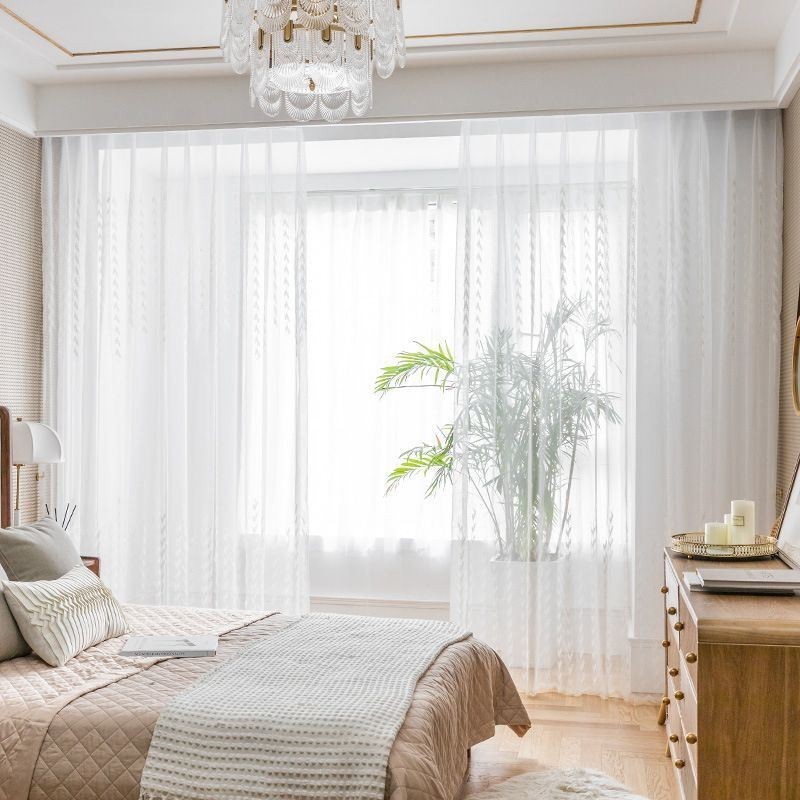 Tende Trasparenti Ricamate In Voile Europeo Per Soggiorno E Camera Da Letto