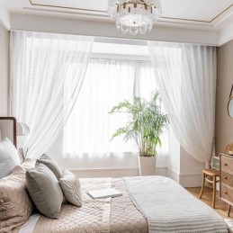 Tende Trasparenti Ricamate In Voile Europeo Per Soggiorno E Camera Da Letto