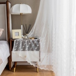 Tende Trasparenti Ricamate In Voile Europeo Per Soggiorno E Camera Da Letto