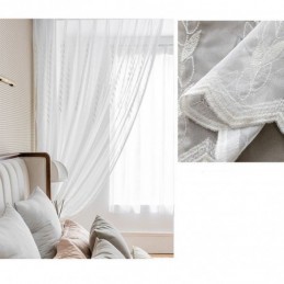 Tende Trasparenti Ricamate In Voile Europeo Per Soggiorno E Camera Da Letto