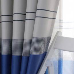 Tenda Oscurante Nordica Su Misura, Con Strisce Stampate Per Camera Da Letto