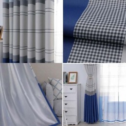 Tenda Oscurante Nordica Su Misura, Con Strisce Stampate Per Camera Da Letto