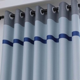 Tenda Oscurante Nordica Su Misura, Con Strisce Stampate Per Camera Da Letto