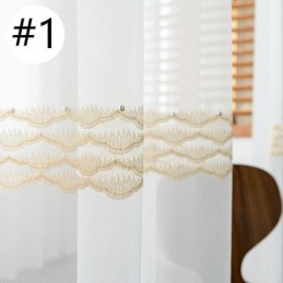 Tenda Trasparente Traspirante Su Misura, Tenda Decorativa Europea In Tulle E Voile Per Soggiorno