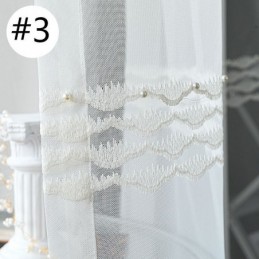 Tenda Trasparente Traspirante Su Misura, Tenda Decorativa Europea In Tulle E Voile Per Soggiorno