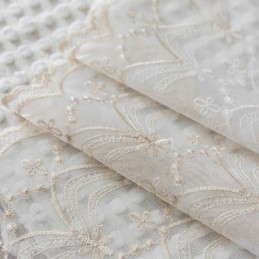 Tende In Tulle Con Fiori, Bianche, Trasparenti, Per Soggiorno