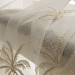 Tenda Decorativa Trasparente Su Misura, Con Ricamo Vegetale, Per Soggiorno, Camera Da Letto