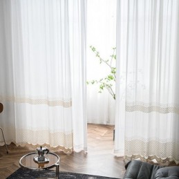 Tende In Voile Ricamate,...