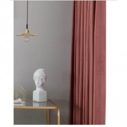 Tenda Oscurante Minimalista In Flanella Rossa Su Misura, In Tessuto Tinta Unita, Per Soggiorno E Camera Da Letto