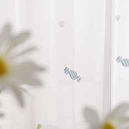 Tenda Decorativa Trasparente Su Misura, Tende In Tulle Ricamato Color Caramella Per Camera Da Letto