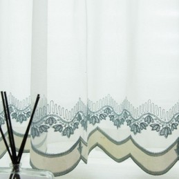 Tenda Trasparente Su Misura, Tende In Tulle Ricamato A Foglia Per Camera Da Letto