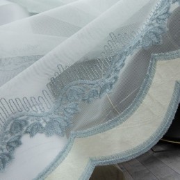 Tenda Trasparente Su Misura, Tende In Tulle Ricamato A Foglia Per Camera Da Letto