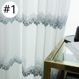 Tenda Trasparente Su Misura, Tende In Tulle Ricamato A Foglia Per Camera Da Letto