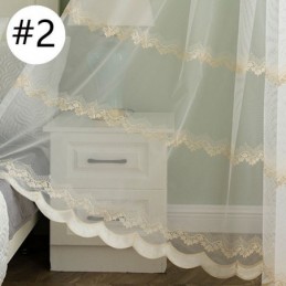 Tenda Trasparente Su Misura, Tende In Tulle Ricamato A Foglia Per Camera Da Letto