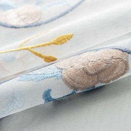 Tende In Tulle Trasparente Ricamate, Tende In Voile Floreale Su Misura Per Il Soggiorno