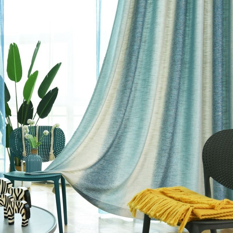 Tenda Semi-Oscurante Su Misura, Con Strisce Colorate, Stampata, Per Camera Da Letto E Soggiorno