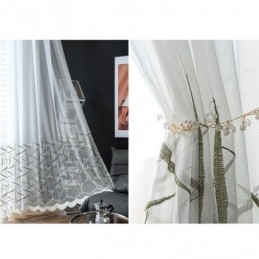 Tenda Trasparente Ricamata Europea Su Misura, Tenda In Tulle Di Lusso, Tende In Voile Per Soggiorno
