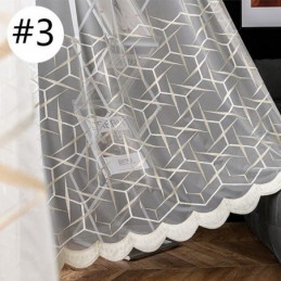 Tenda Trasparente Ricamata Europea Su Misura, Tenda In Tulle Di Lusso, Tende In Voile Per Soggiorno