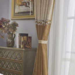 Tenda Moderna In Ciniglia Su Misura, Con Semplici Giunzioni In Tessuto Jacquard Per Soggiorno E Camera Da Letto.