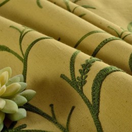 Tenda Oscurante In Cotone E Lino Su Misura, Tenda Gialla Oscurante Per Soggiorno E Camera Da Letto